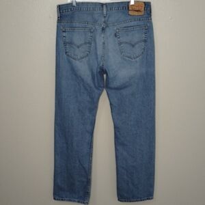 Levis 569 Men's 36x35 Blue Jeans Loose Straight Fit Denim Zip Fly Light Mid Rise